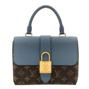 Louis Vuitton Locky BB Handbag Blue Jean Monogram Canvas Leather